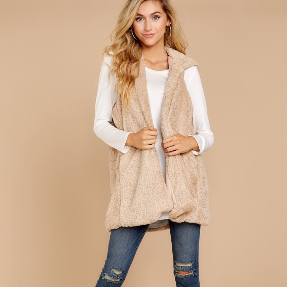 LAST ONE🔻 SOFTEST HOODIE VEST W/ POCKETS - Picture 2 of 4